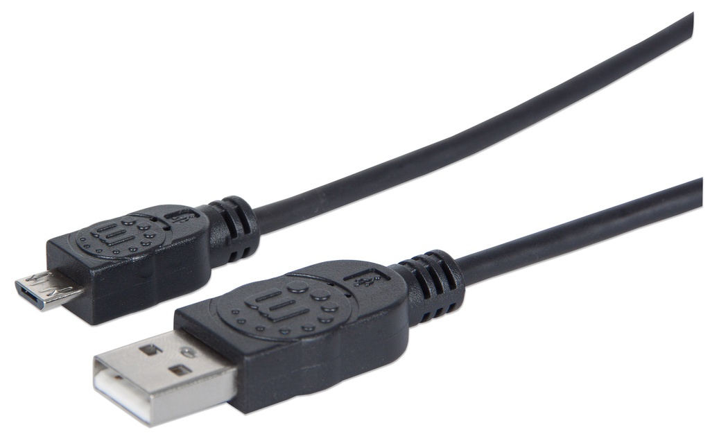 6ft Black A Male - Micro B Male Cable